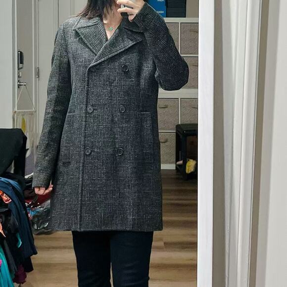 Allsaints Nala Porto Double Breasted Womens Pea Coat - Picture 1 of 11
